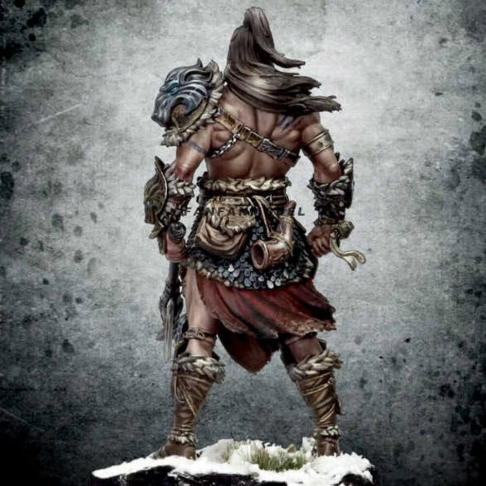 1/24 Nordic Dragon Slayer Warrior, Resin Model Figure Kit, Fantasy Theme, Unassembled and Unpainted