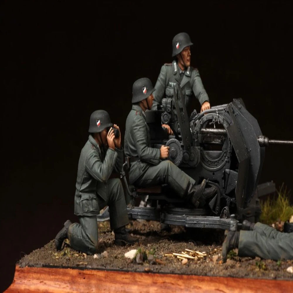 1/35 WWI German Military, 4 Figures, Resin Model Figure Kit, Unassembled and Unpainted