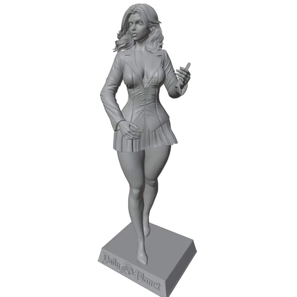 Business Woman with Microphone, Resin Model Figure Kit, Unassembled and Unpainted
