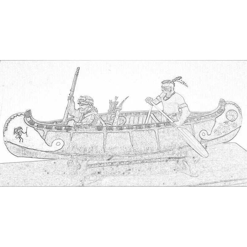 1/32 Medieval Viking Longship, 3 Figures, Resin Model Ship Kit, Unassembled and Unpainted
