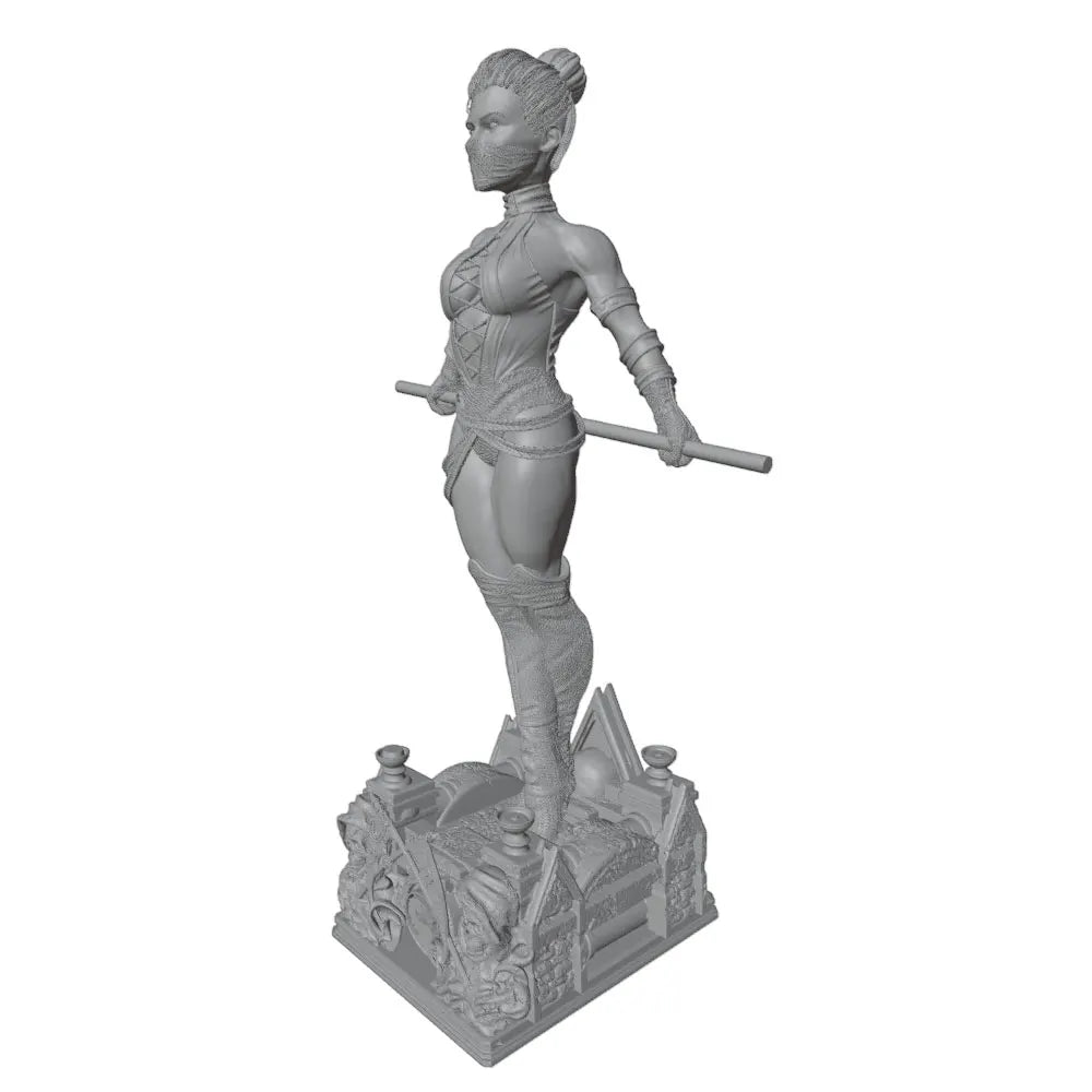 1/24 Fantasy Warrior Woman, Resin Model Figure Kit, Unassembled and Unpainted