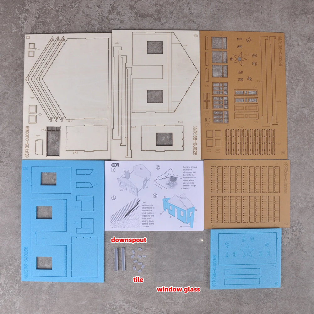 1/35 Eastern European Residential, Resin Model Diorama Kit, Historical Theme, Unassembled and Unpainted