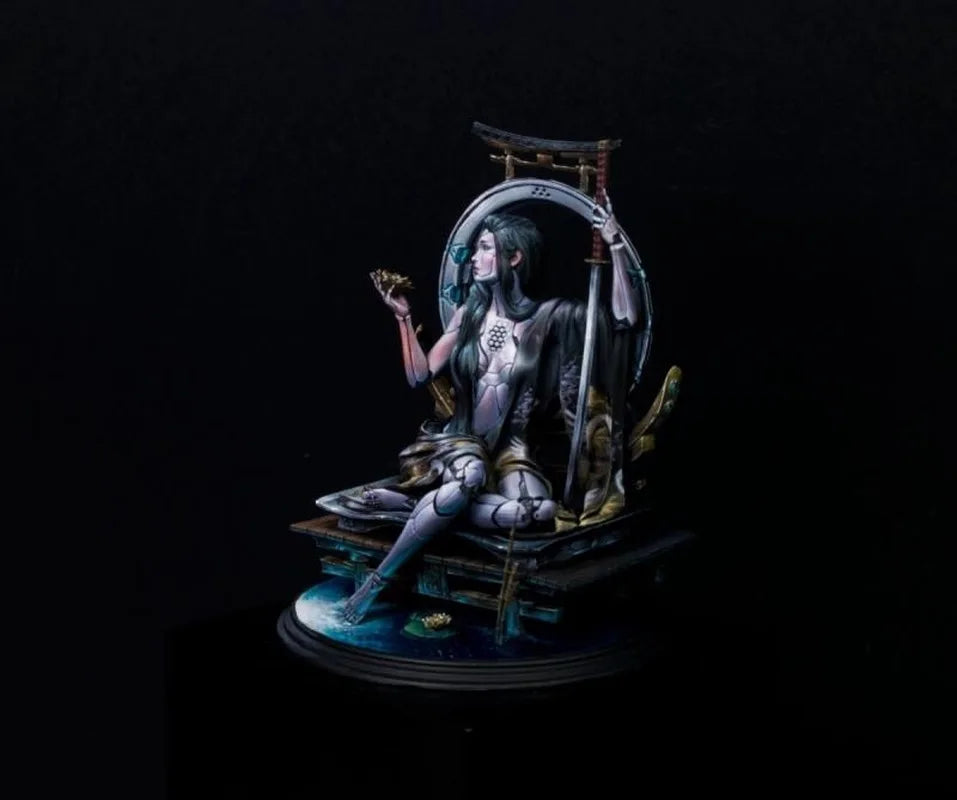 75mm Female Android, Resin Model Bust Kit, Sci-Fi Theme, Unassembled and Unpainted