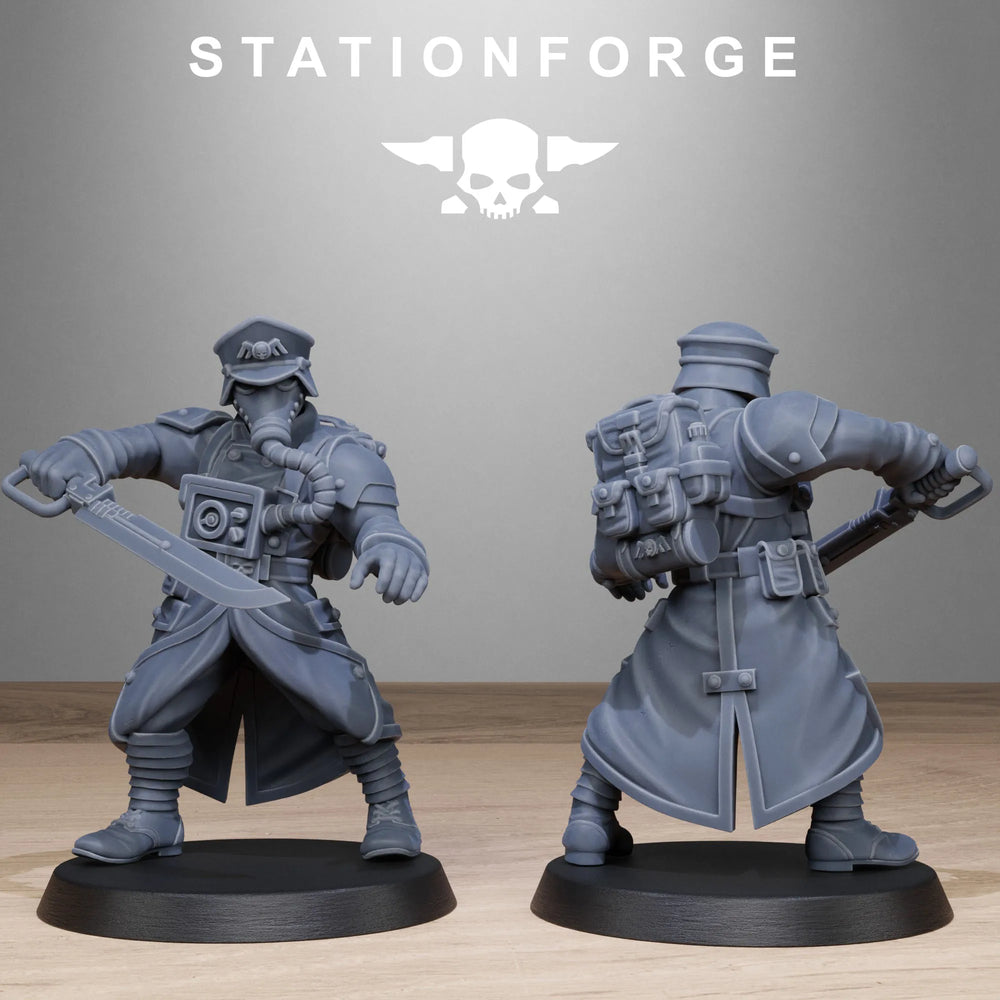 25mm Vigils, 10 Figures, Resin Model Figure Kit, Sci-Fi Theme, Unassembled and Unpainted