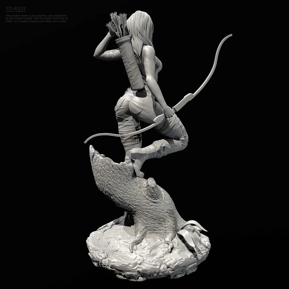75mm Dragon Archer, Resin Model Figure Kit, Fantasy Theme, Unassembled and Unpainted