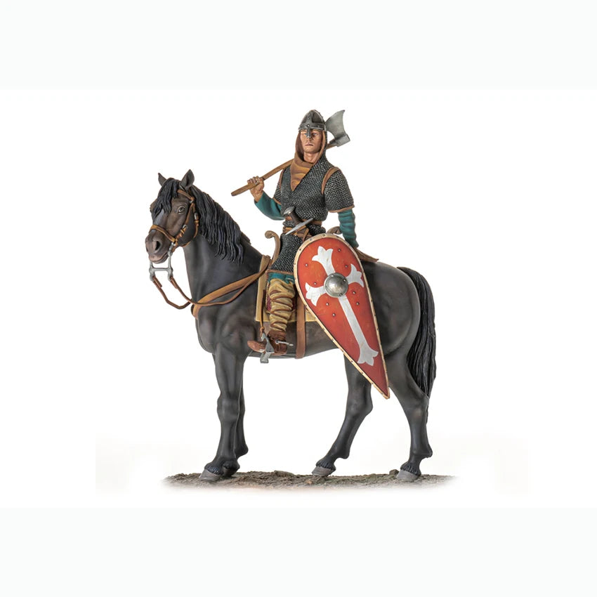 1/16 Ancient Norman Warrior on Horseback, Resin Model Figure Kit, Unassembled and Unpainted