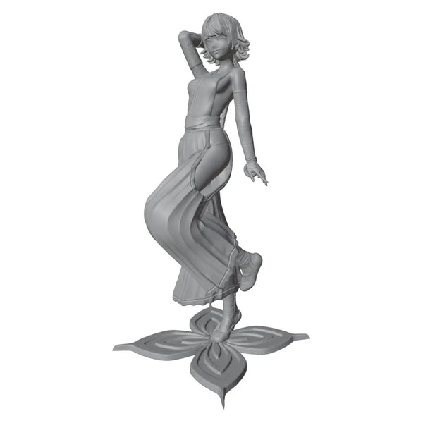 1/24 Woman in Flowing Pleated Gown, Resin Model Figure Kit, Anime Theme, Unassembled and Unpainted