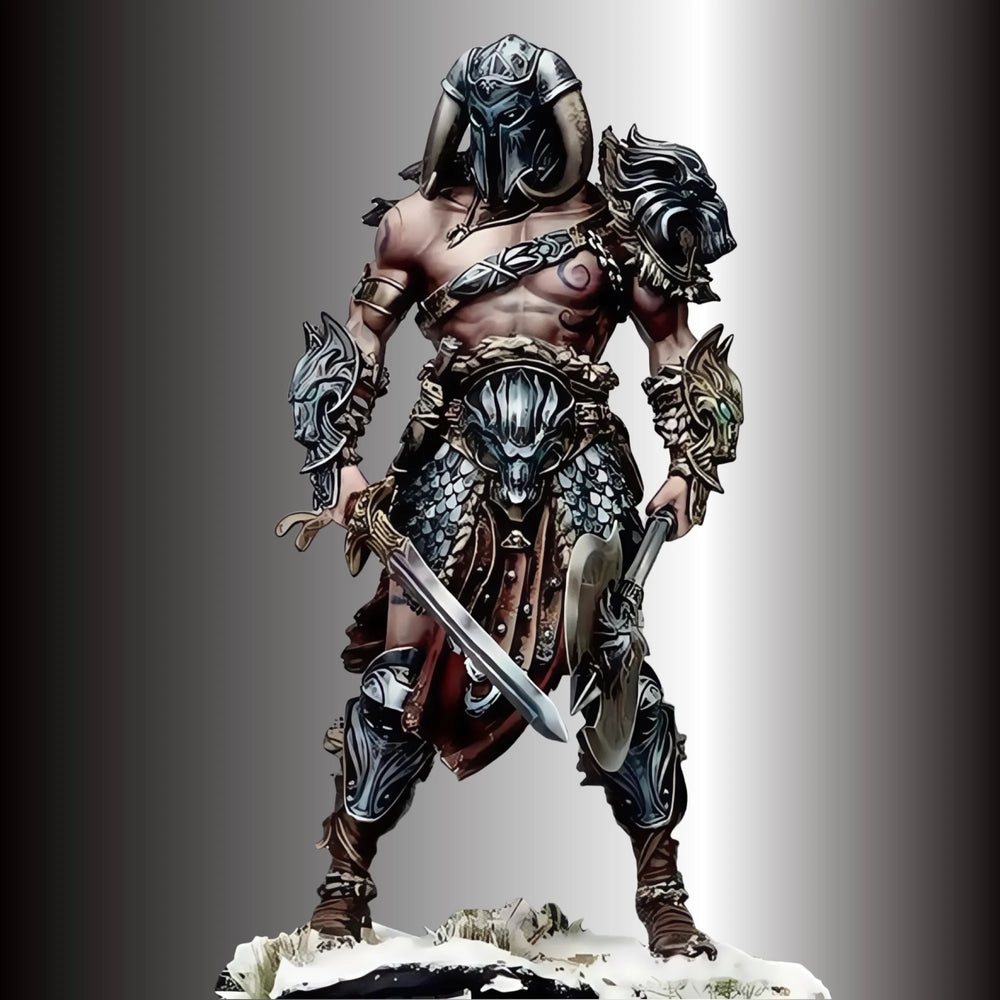 1/24 Gothic Knight in Ornate Plate Armor, Resin Model Figure Kit, Fantasy Theme, Unassembled and Unpainted