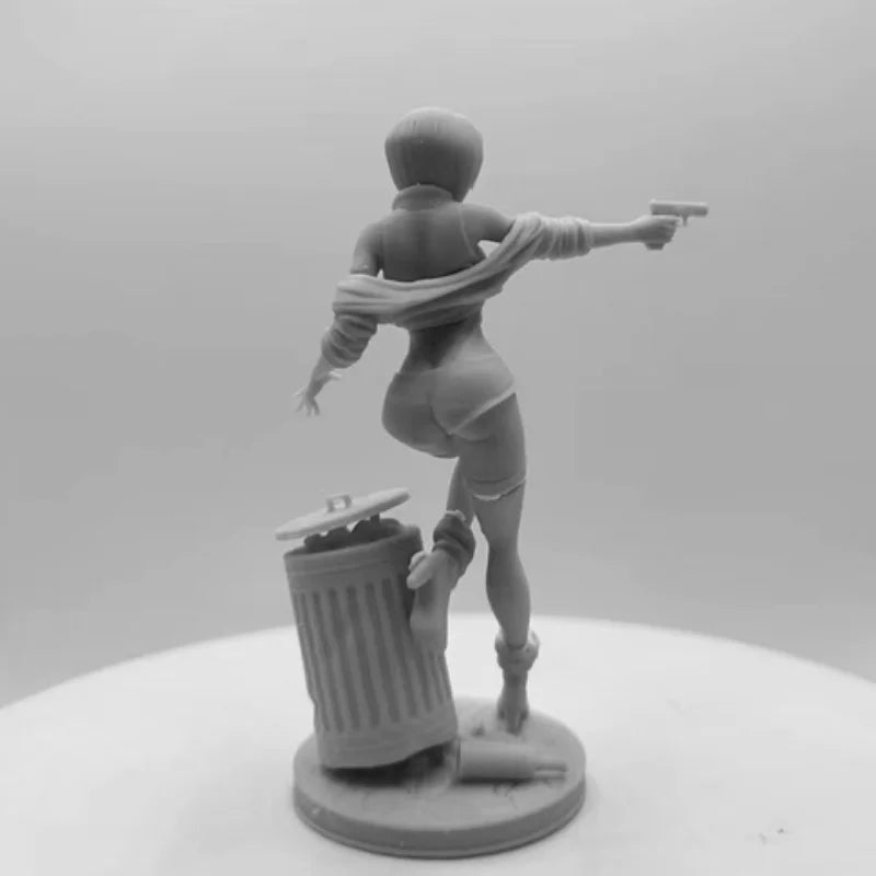 1/24 Female Cowboy Gunner, Resin Model Figure Kit, Anime Theme, Unassembled and Unpainted