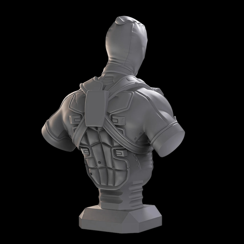 50mm Modern Tactical Operator, Resin Model Bust Kit, Unassembled and Unpainted