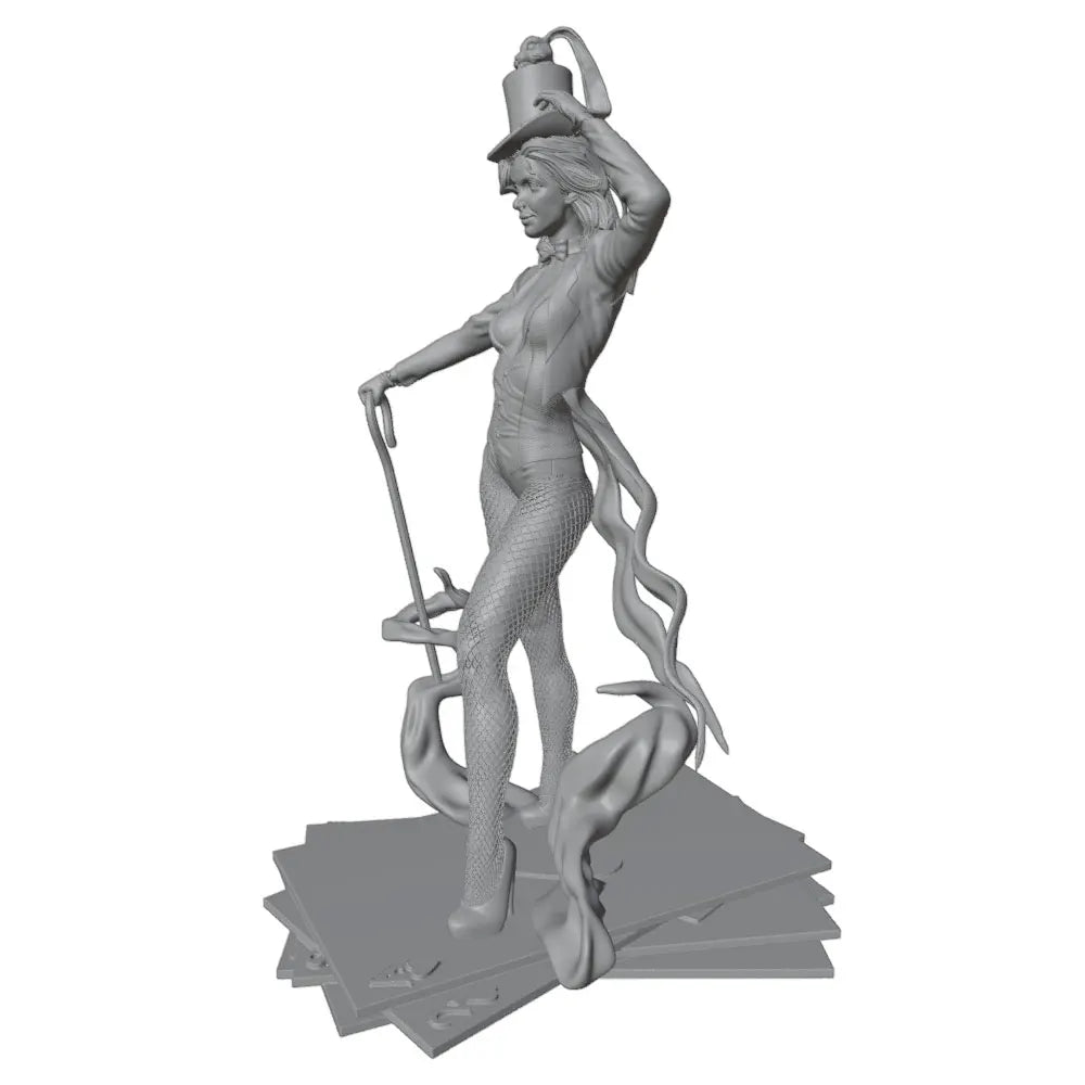 1/24 Pinup Female Magician, Resin Model Figure Kit, Unassembled and Unpainted