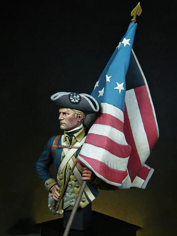 1/10 American Revolutionary War Officer, Resin Model Bust Kit, Military Theme, Unassembled and Unpainted