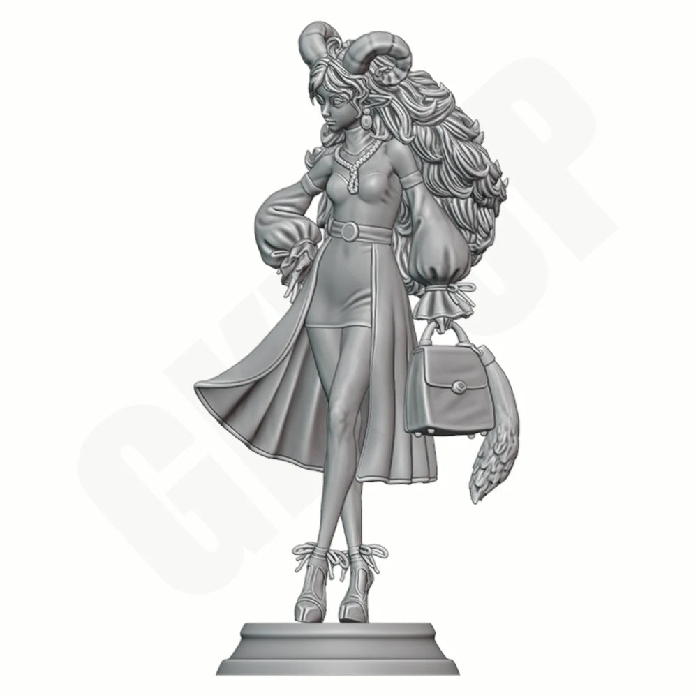 Dark Fantasy Horned Demon, Resin Model Figure Kit, Fantasy Theme, Unassembled and Unpainted