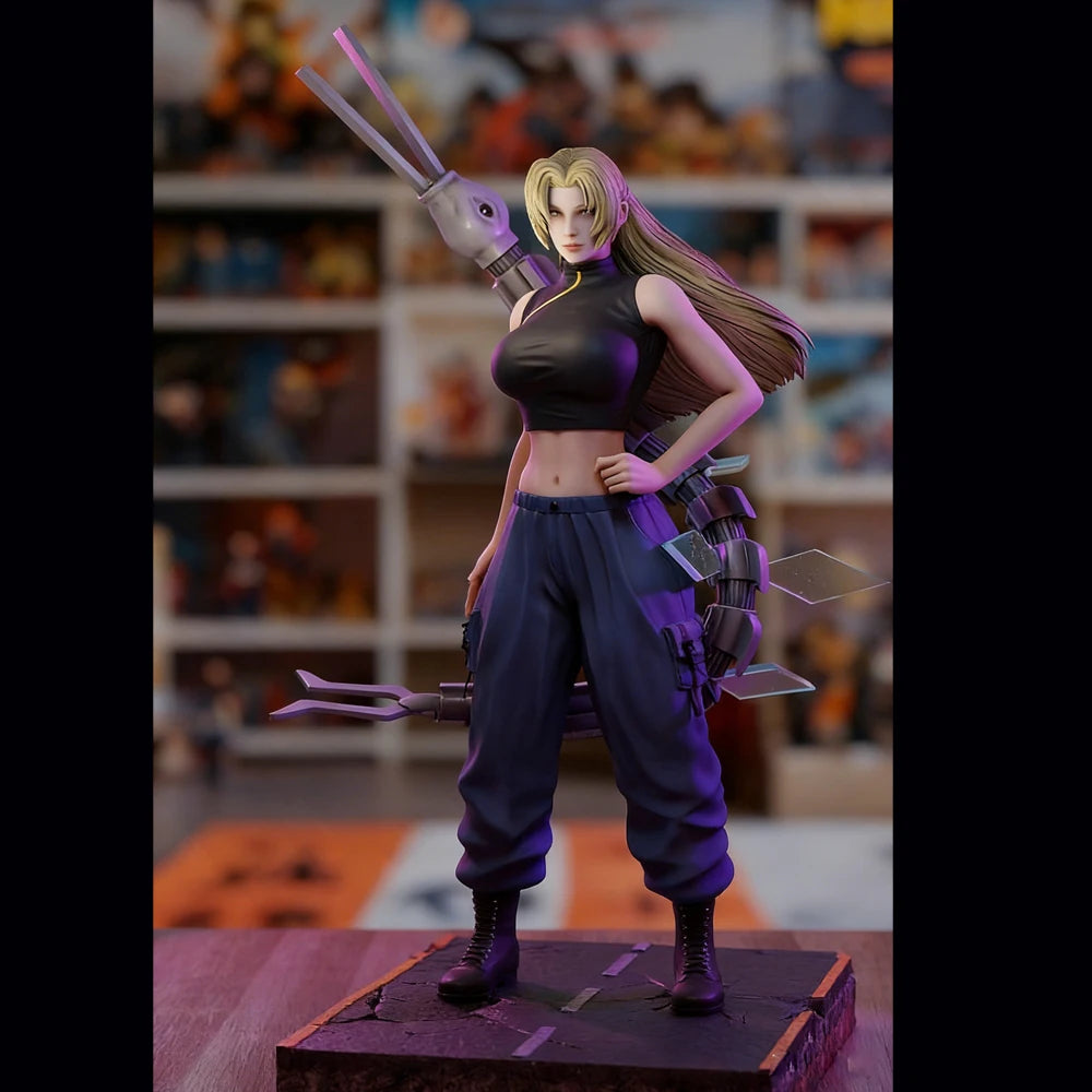1/24 Female Barbarian with Dual Hatchets, Resin Model Figure Kit, Fantasy Theme, Unassembled and Unpainted