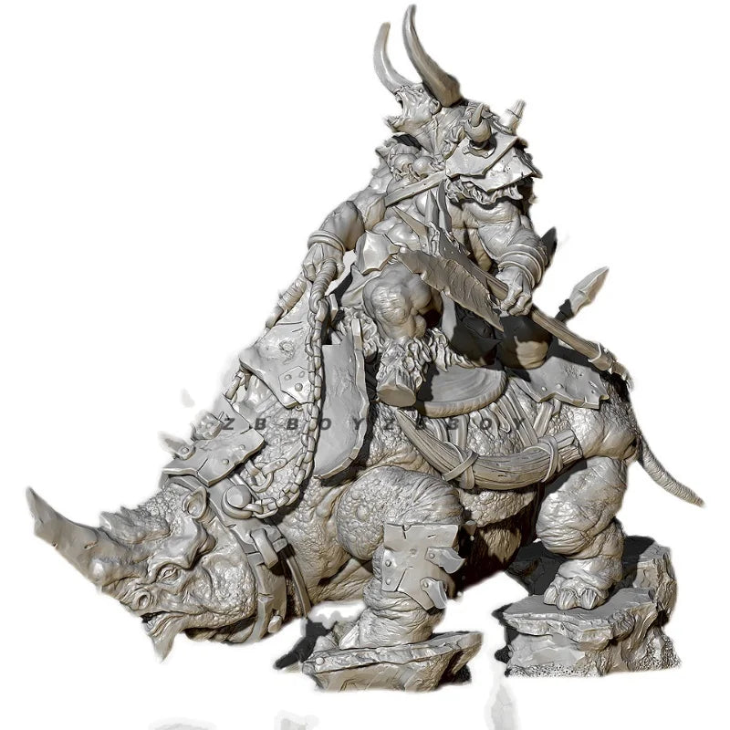 75mm Bull-Headed Knight, Resin Model Figure Kit, Fantasy Theme, Unassembled and Unpainted