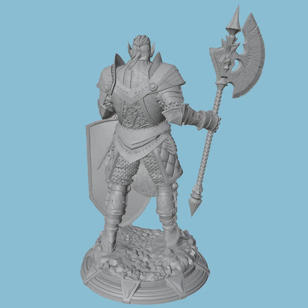 75mm Medieval Fantasy Knight Warrior, Resin Model Figure Kit, Unassembled and Unpainted