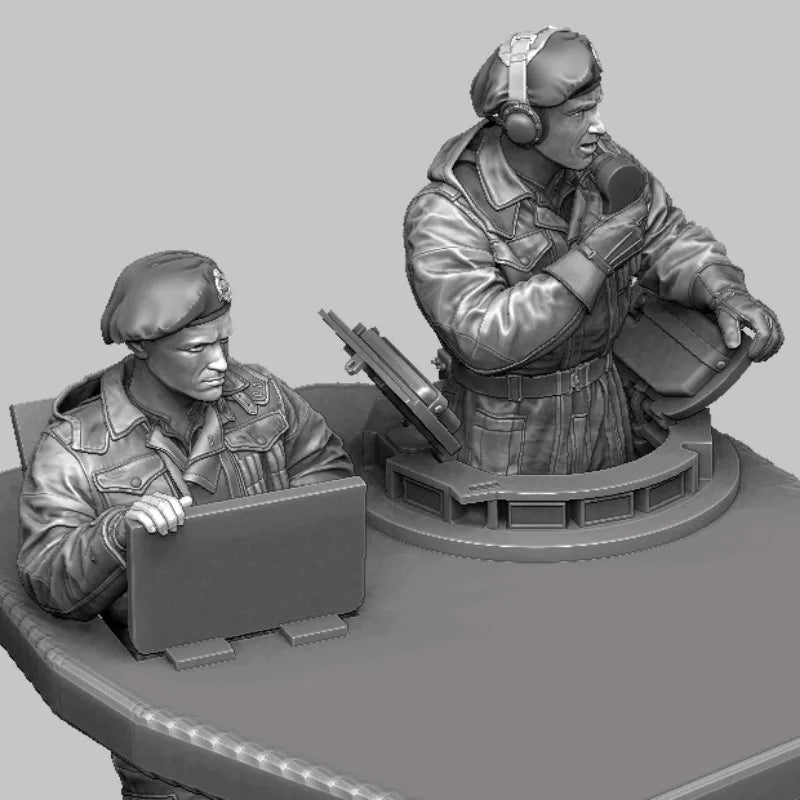 1/35 WWII British Infantry Squad in Combat Poses, 5 Figures, Resin Model Figure Kit, Unassembled and Unpainted