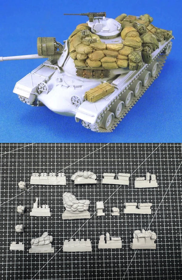 1/72 Vietnam War M48A3 Tank, Resin Model Vehicle Kit, Unassembled and Unpainted