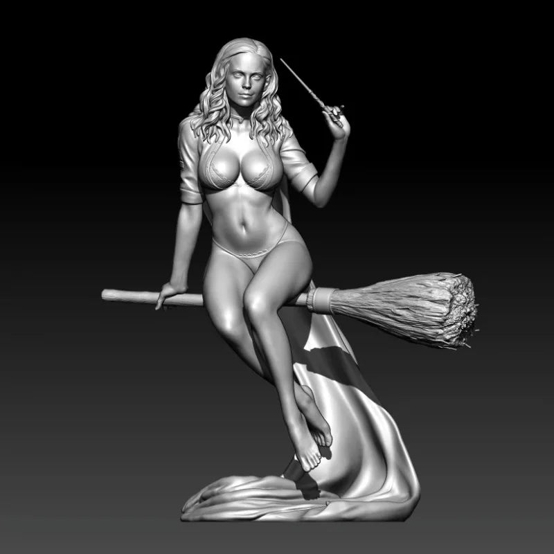 75mm Fantasy Female Magician, Resin Model Figure Kit, Unassembled and Unpainted
