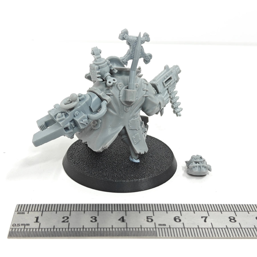 Fantasy Orc Warlord with Dual Cannons and Battle Axe 55mm Resin Figure Kit - resin model view 4