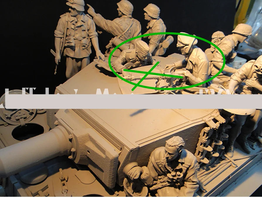 1/16 WWII German Panzer Tank Crew, 4 Figures, Resin Model Figure Kit, Unassembled and Unpainted