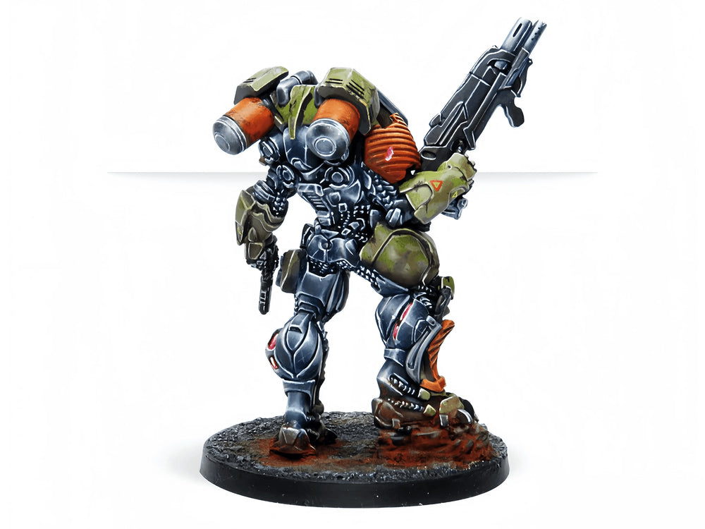 55mm Warrior with Cannons, Resin Model Figure Kit, Sci-Fi Theme, Unassembled and Unpainted