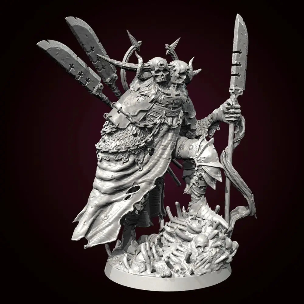 75mm Demonic Ghost-Faced Creature, Resin Model Figure Kit, Fantasy Theme, Unassembled and Unpainted