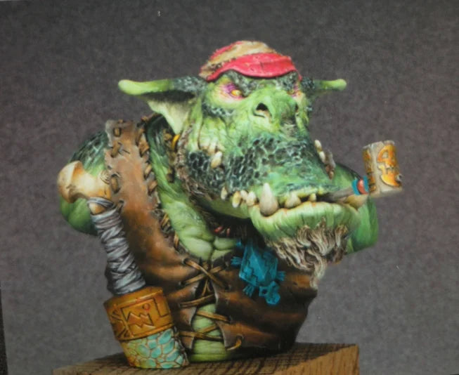 60mm Orc Warrior, Resin Model Bust Kit, Fantasy Theme, Unassembled and Unpainted