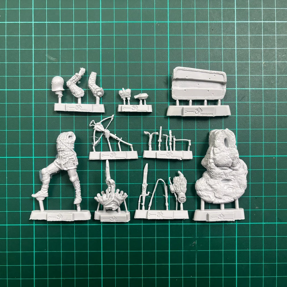 54mm Medieval European Crossbowman, Resin Model Figure Kit, Unassembled and Unpainted