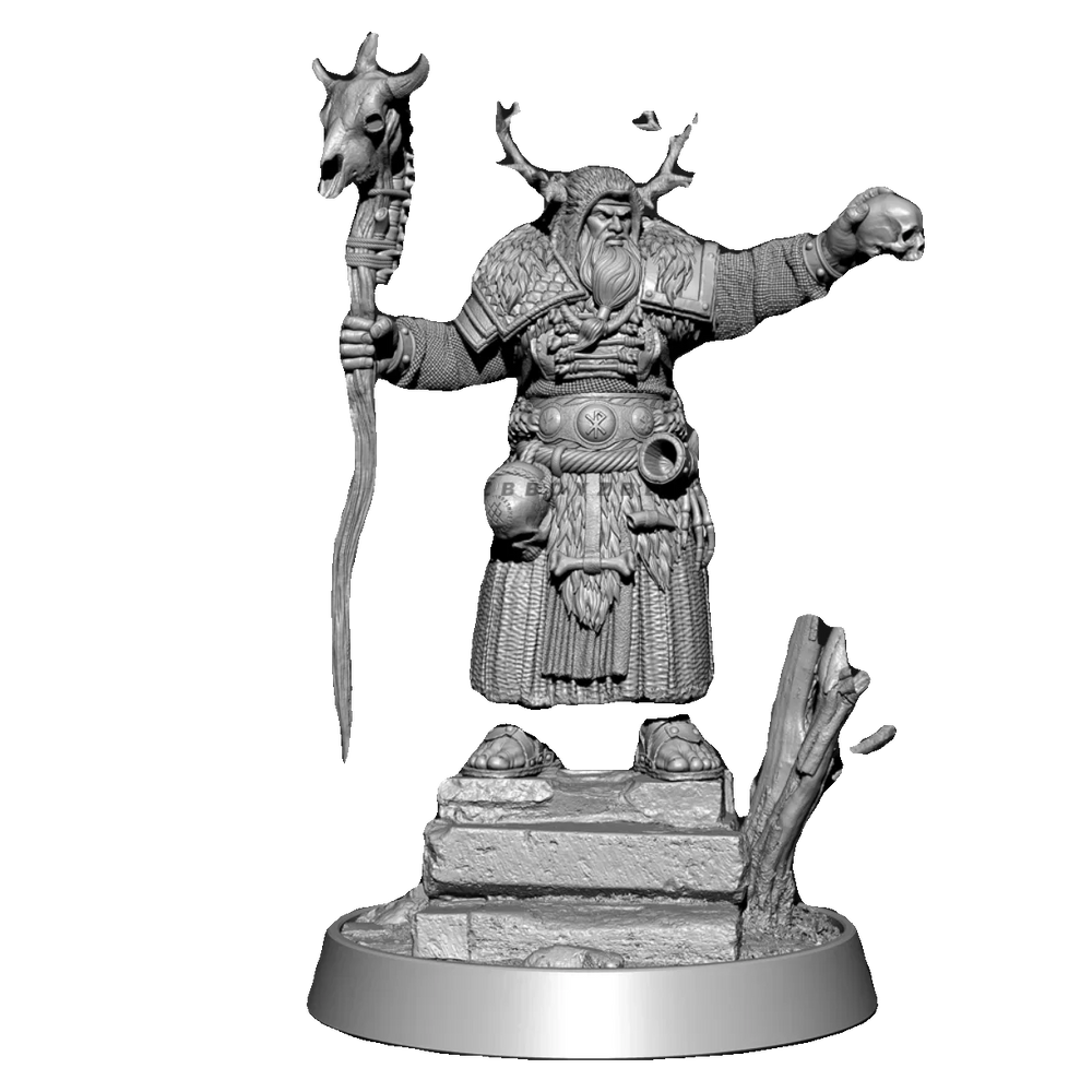 50mm Chaos Barbarian Warrior, Resin Model Figure Kit, Fantasy Theme, Unassembled and Unpainted