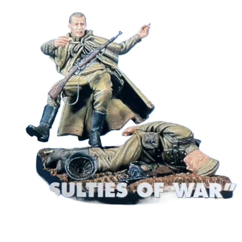 1/35 WWII Casualty Soldiers, 2 Figures, Resin Model Figure Kit, Unassembled and Unpainted