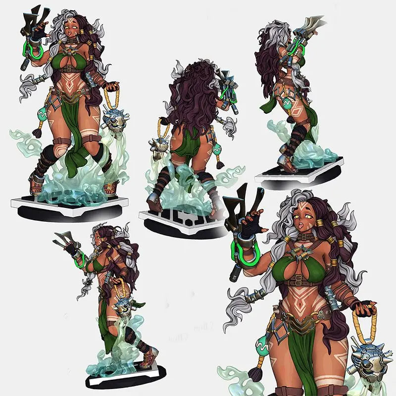 1/24 Combat Sisters, 4 Figures, Resin Model Figure Kit, Fantasy Theme, Unassembled and Unpainted
