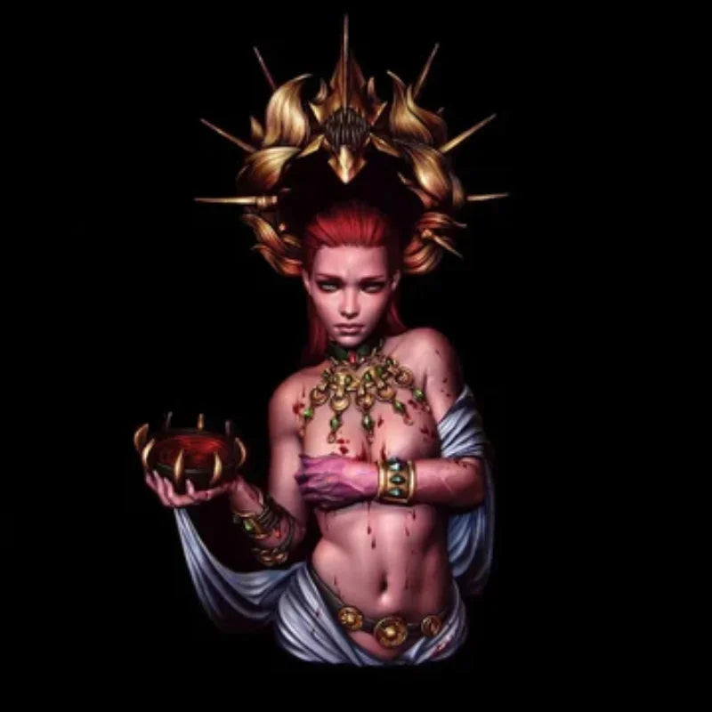 1/9 Priestess, Resin Model Bust Kit, Fantasy Theme, Unassembled and Unpainted