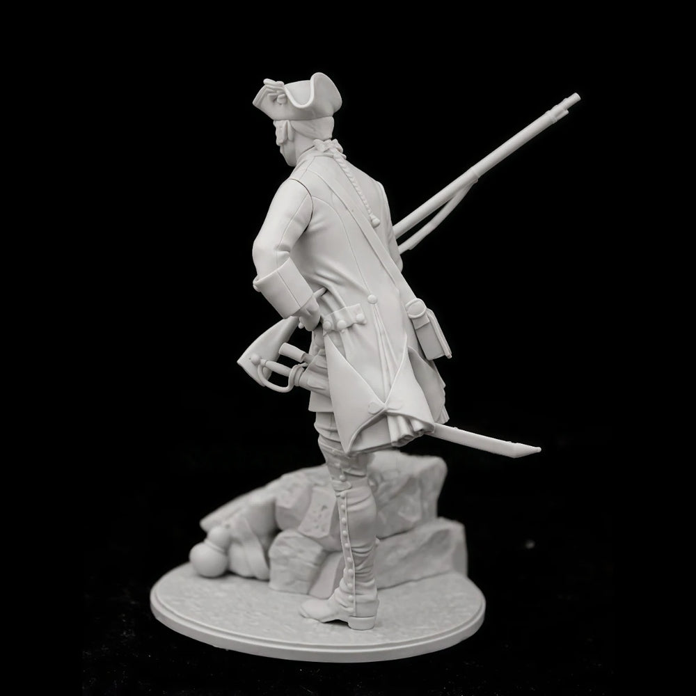 54mm Napoleonic French Infantry with Muskets and Swords, Resin Model Figure Kit, Unassembled and Unpainted