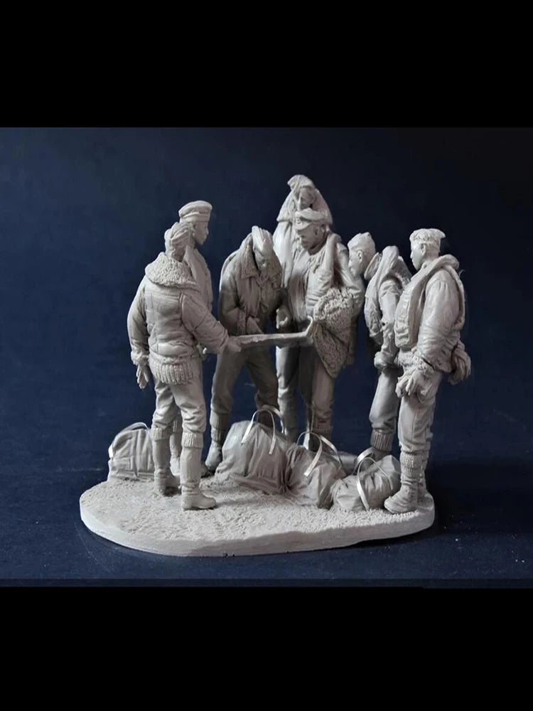 1/32 Ancient Coastal Crew, 7 Figures, Resin Model Figure Kit, Unassembled and Unpainted