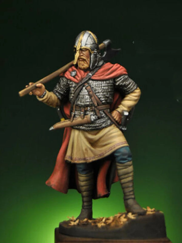 75mm Medieval Fantasy Axe Warrior, Resin Model Figure Kit, Unassembled and Unpainted