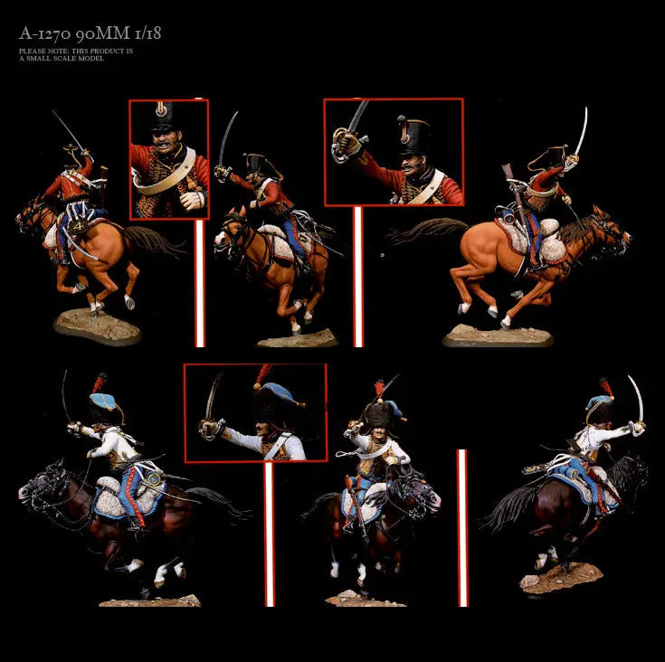 1/18 Napoleonic Elite Cavalry, Resin Model Figure Kit, Unassembled and Unpainted