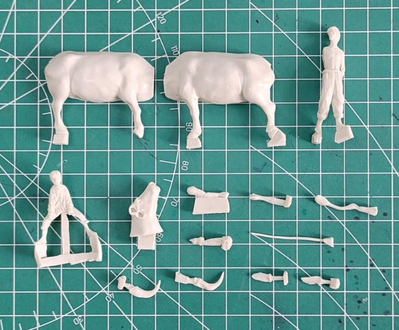 1/35 Vietnam War Shepherd, 3 Figures, Resin Model Diorama Kit, Unassembled and Unpainted