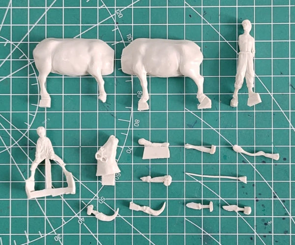 1/35 Vietnam War Shepherd, 3 Figures, Resin Model Diorama Kit, Unassembled and Unpainted
