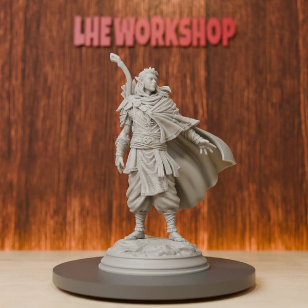 75mm Medieval Sun Elf Ranger, Resin Model Figure Kit, Unassembled and Unpainted