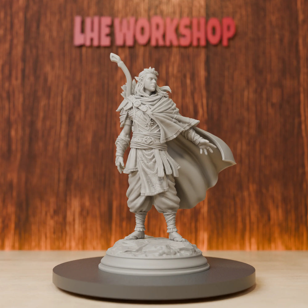 75mm Medieval Sun Elf Ranger, Resin Model Figure Kit, Unassembled and Unpainted
