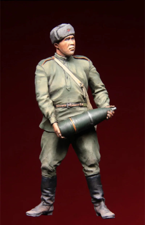 1/35 WWI British Infantry with Gas Mask Canister, Resin Model Figure Kit, Unassembled and Unpainted