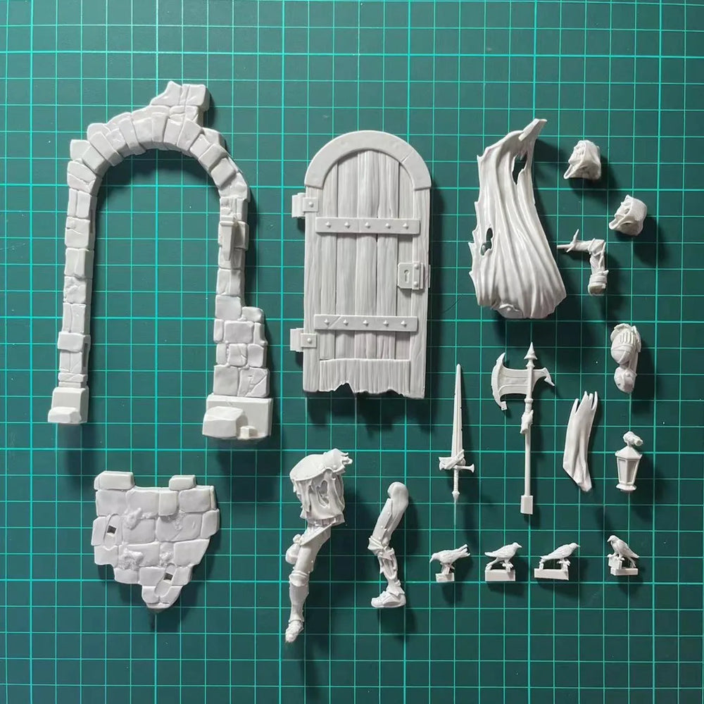 75mm Warrior with Axe, Resin Model Bust Kit, Fantasy Theme, Unassembled and Unpainted