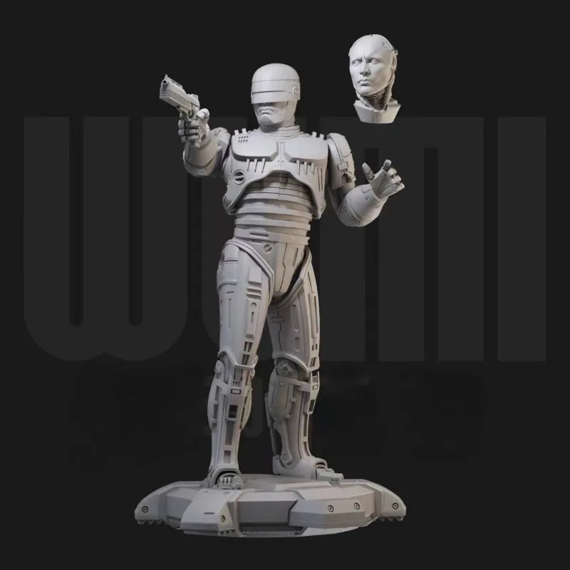 1/24 Modern Sci-Fi X-Cops Robot Officer, Resin Model Figure Kit, Unassembled and Unpainted