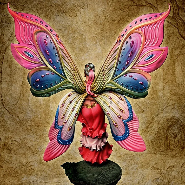 1/24 Butterfly Warrior, Resin Model Figure Kit, Fantasy Theme, Unassembled and Unpainted