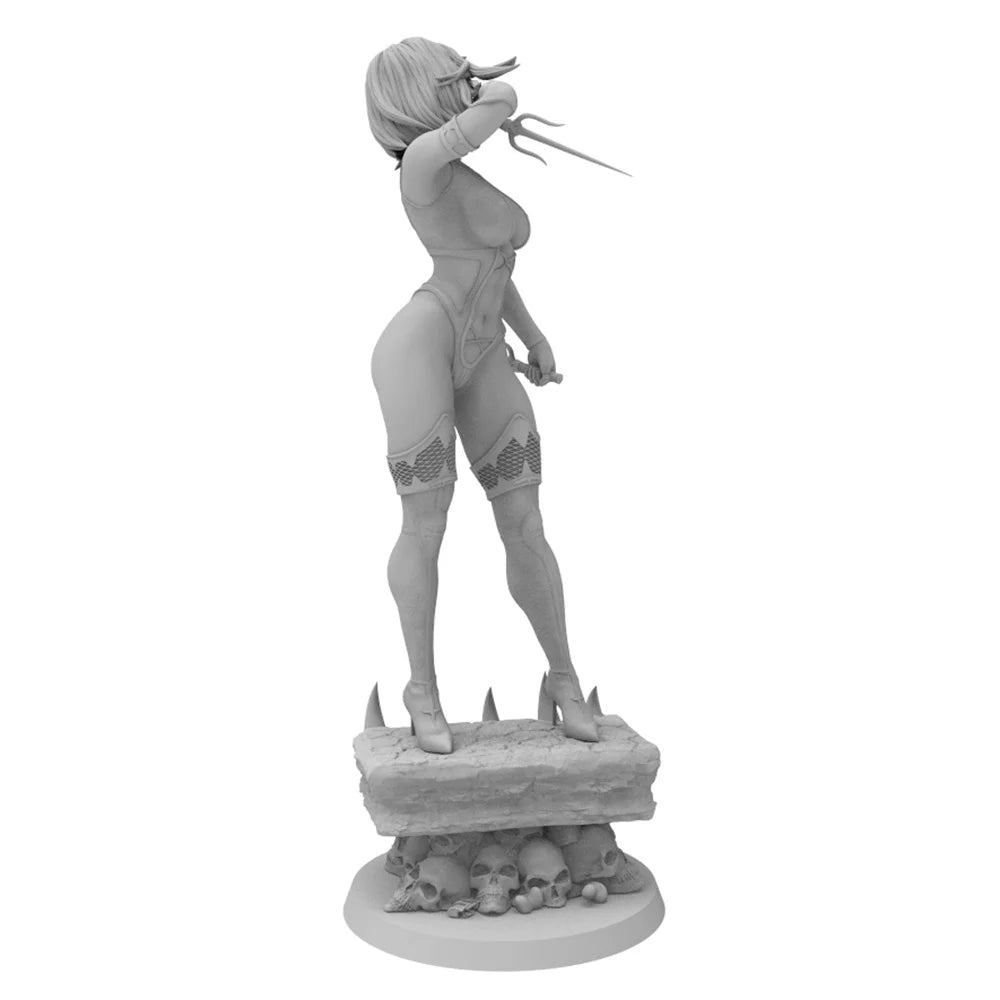 75mm Sci-Fi Warrior, Resin Model Figure Kit, Fantasy Theme, Unassembled and Unpainted