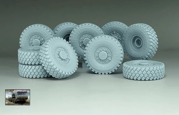 1/35 1/35 Military Trailer Tires & Gears, Resin Model Accessory Kit, Military Theme, Unpainted