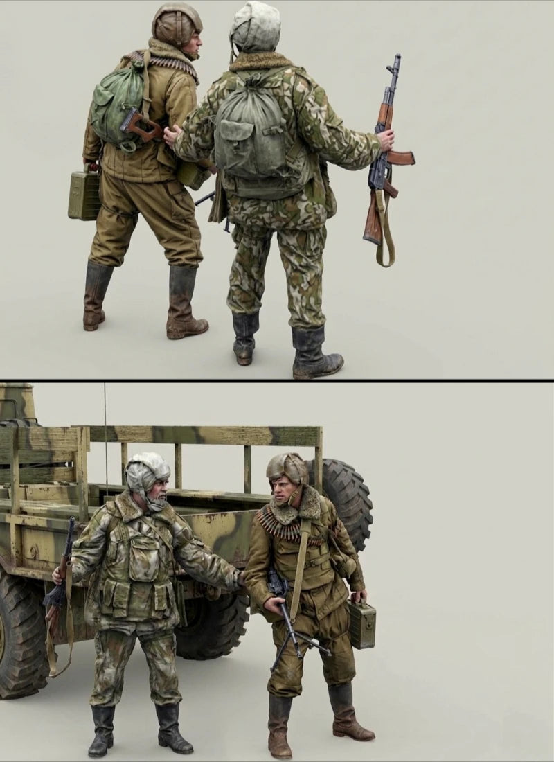 1/16 Modern Russian Internal Troops Squad, 3 Figures, Resin Model Figure Kit, Unassembled and Unpainted