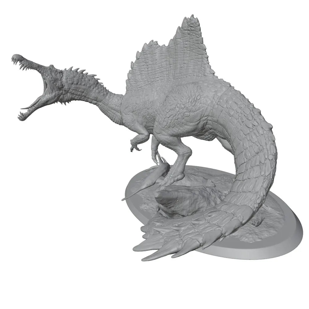 1/100 Spinosaurus & Theropod Dinosaurs, 3 Figures, Resin Model Creature Kit, Wildlife Theme, Unassembled and Unpainted