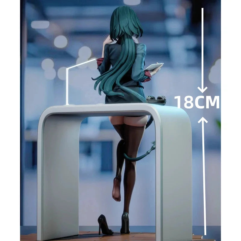 180mm Female Secretary, Resin Model Figure Kit, Anime Theme, Unassembled and Unpainted